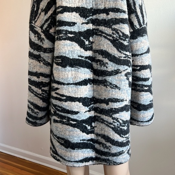 ZADIG & VOLTAIRE Mia Wool-Blend Camo Jacquard Knit Cardigan/Coat Size XS/S - Picture 14 of 16